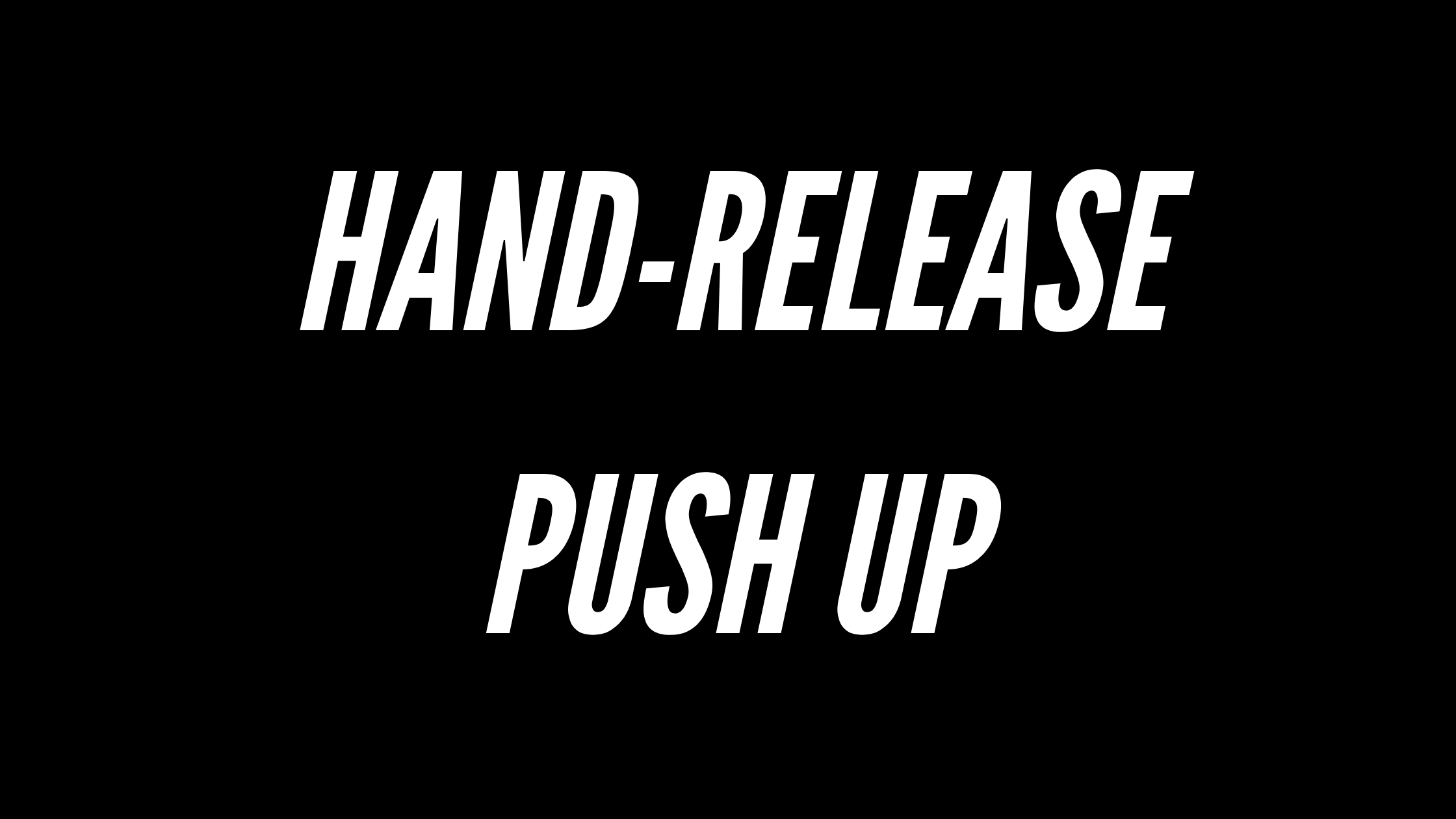 hands-release-push-up